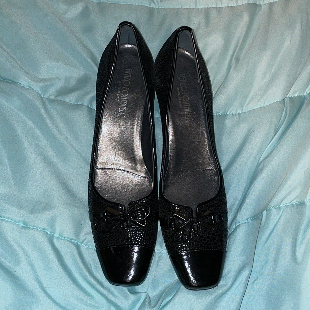Renzo Fontanelli Narrow 9.5 black leather shoes
